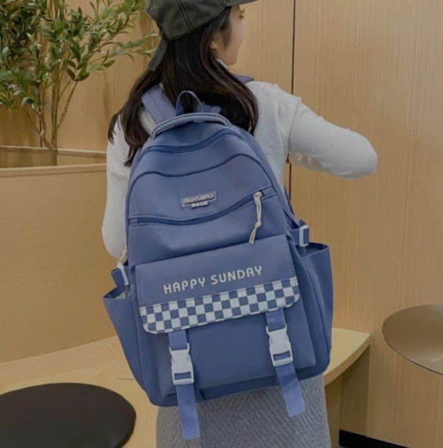 Sac scolaire 4 en 1 aux couleurs modernes et accessoires assortis